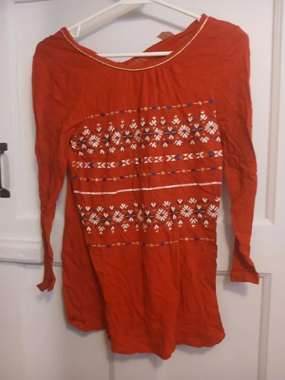 Osh Kosh B'gosh Girls 10 Red Long Sleeve Holiday Shirt